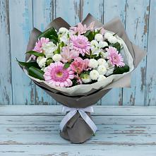 Букет цветов из:  Герберы, Альстромерии и Хризантемы в Ямном