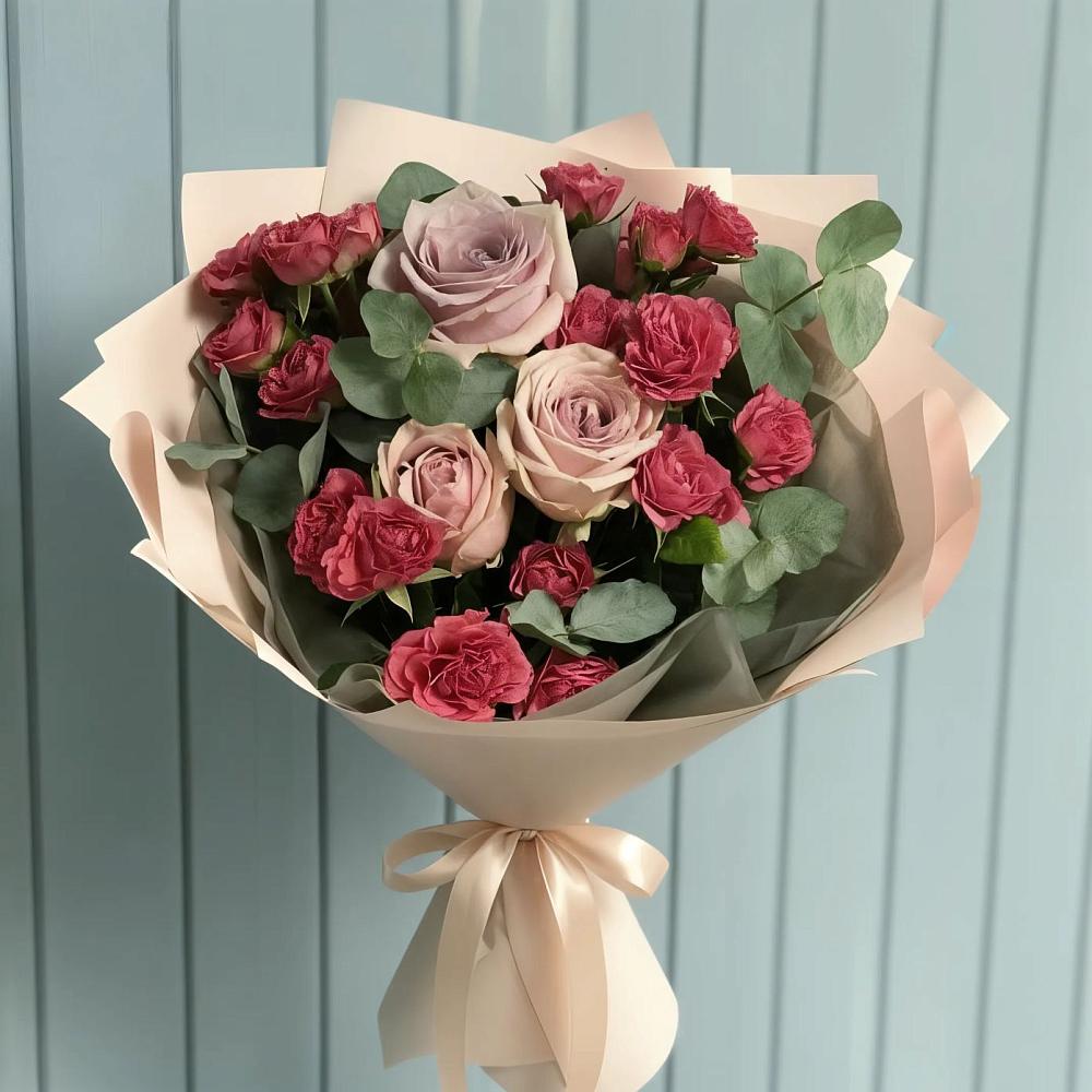 Букет цветов из: Гвоздики и Розы в Ямном