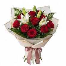 Букет цветов из:  Лилии и Розы #REPLACE_PRED# Ямном