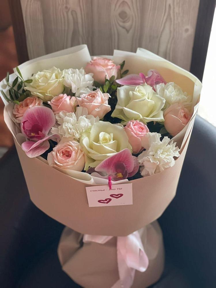 Букет цветов из: Орхидеи, Розы и Гвоздики в Ямном