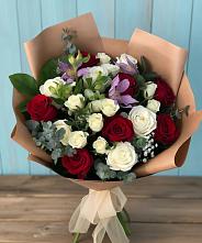 Букет цветов из:  Розы и Альстромерии в Ямном