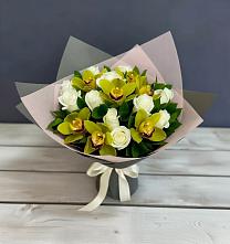 Букет цветов из:  Орхидеи и Розы в Ямном