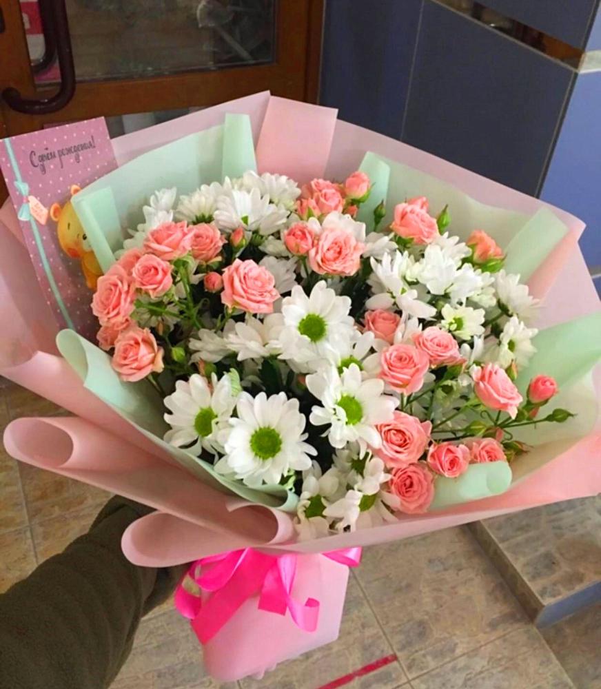 Букет цветов из: Розы и Хризантемы в Ямном