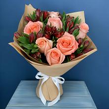 Букет цветов из:  Розы и Альстромерии в Ямном
