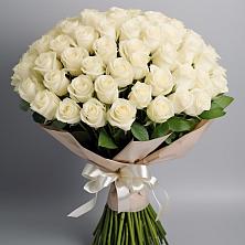 Букет 101 беля роза Белоснежка в Ямном