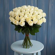 Букет 51 Белая роза Эдлесс Лав в Ямном