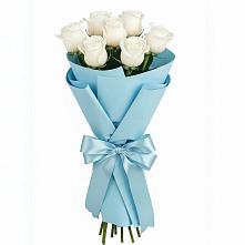 Букет 7 белых роз Проуд в Ямном