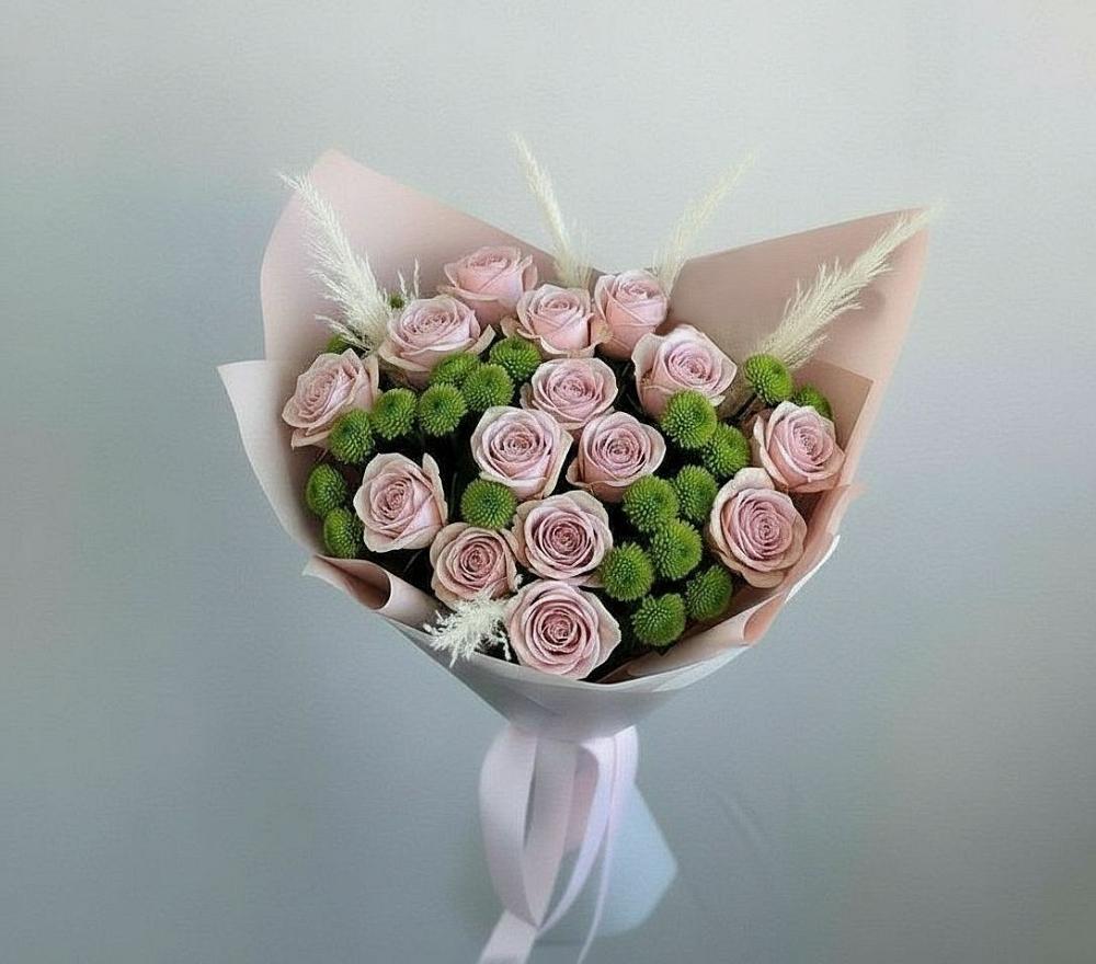 Букет цветов из: Розы и Хризантемы в Ямном