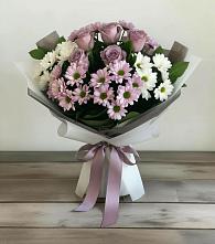 Букет цветов из:  Хризантемы и Розы #REPLACE_PRED# Ямном