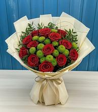 Букет цветов из:  Розы и Хризантемы в Ямном