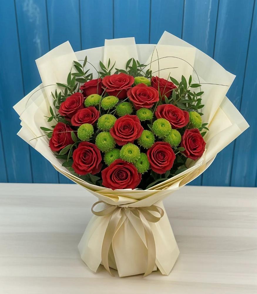 Букет цветов из: Розы и Хризантемы в Ямном