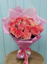 Букет 15 Розовых роз Равель в Ямном