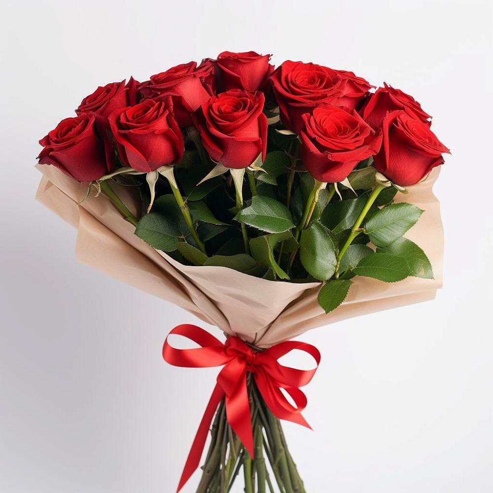Букет 11 Красных роз Эдлесс Лав в Ямном