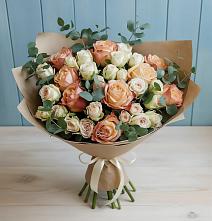 Букет цветов из:  Альстромерии и Розы в Ямном